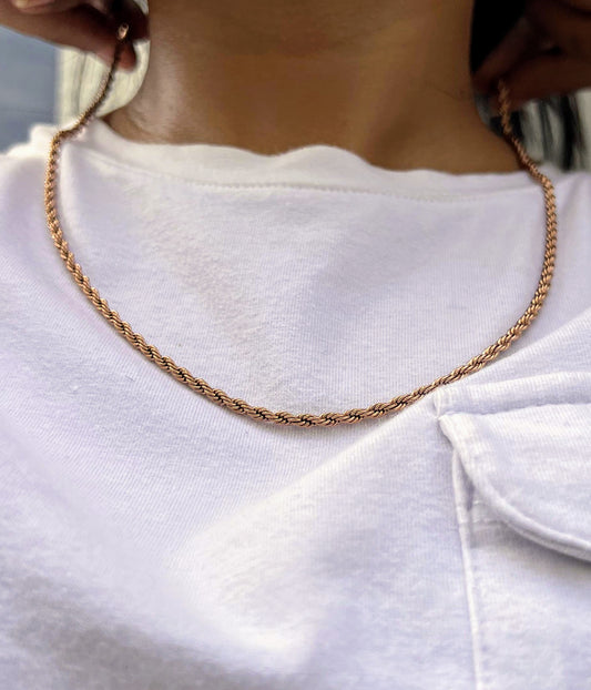 Cadena Lazo Rosa Mujer